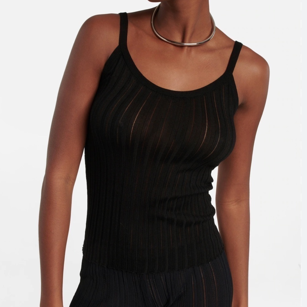 🦋Torn by Ronny Kobo Sz XS Ribbed Tank Top Designer Blouse Top BOHO Trendy